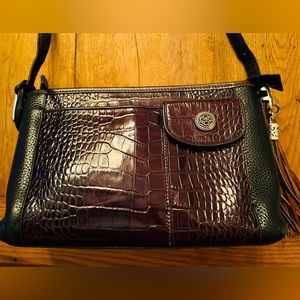 Brighton cross-body long strap bag, perfect size 11" x 7" x 4" great cond.